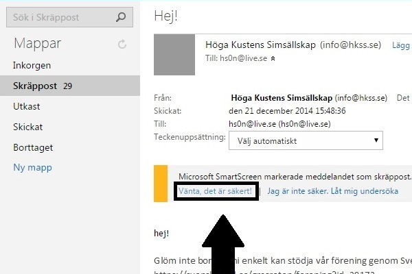 Hotmail inkorg